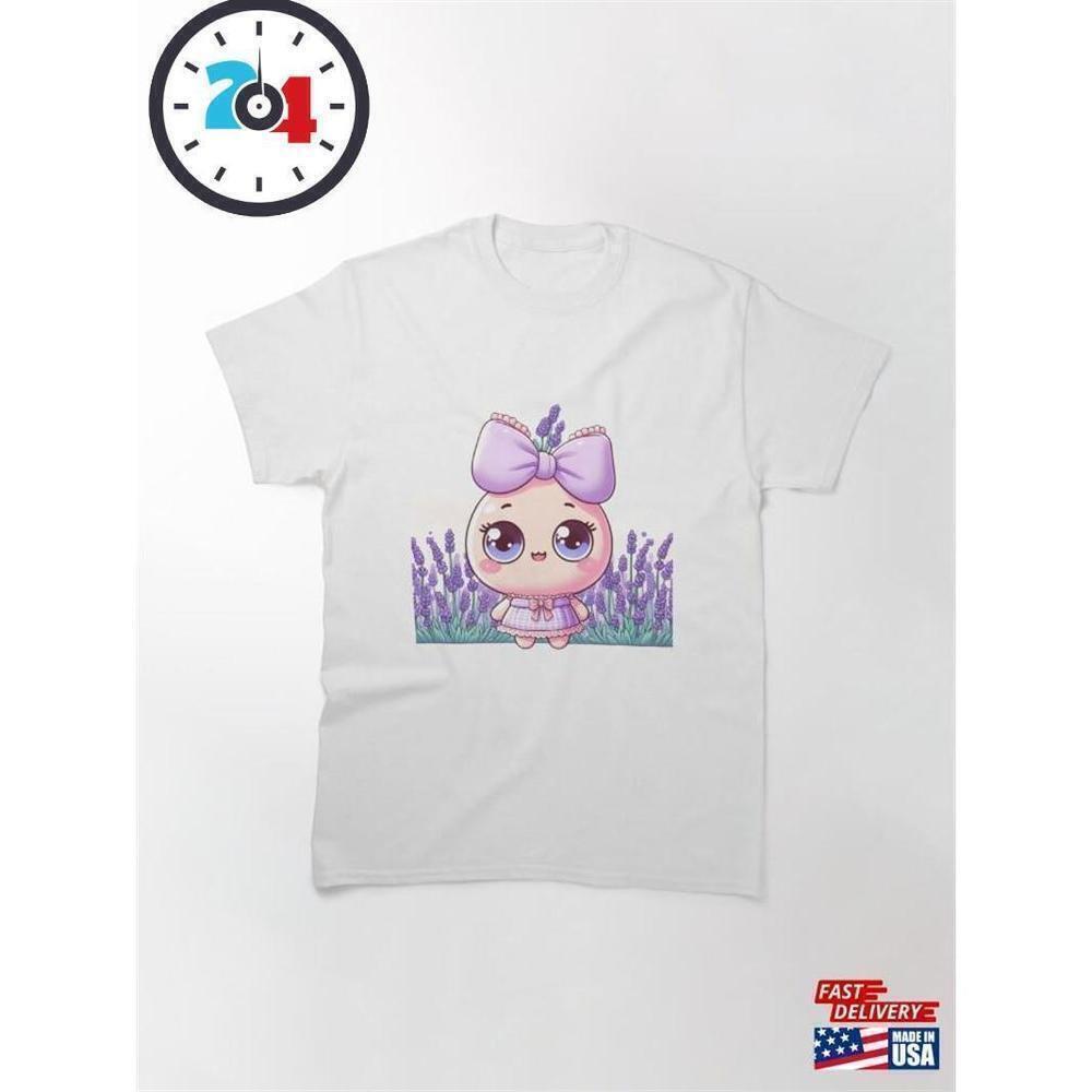 Cute Kawaii Chibi Girl Japanese Cartoon Lavender Unisex TShirt